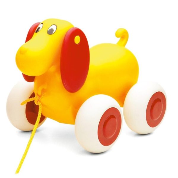 Viking Toys играчка за дърпане Куче, 25см, 1310-yellow