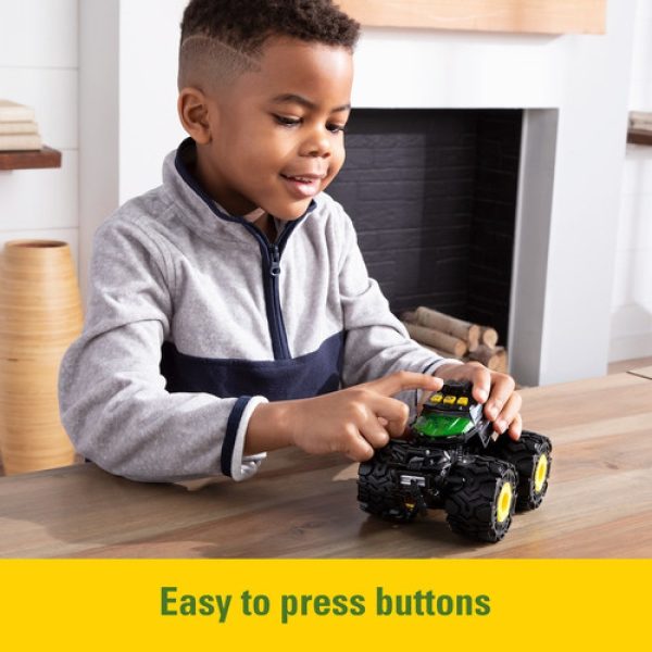 JOHN DEERE Високопроходим Джип с Чудовищни гуми Светлина и Звук, 3г+, 37929 - Image 3