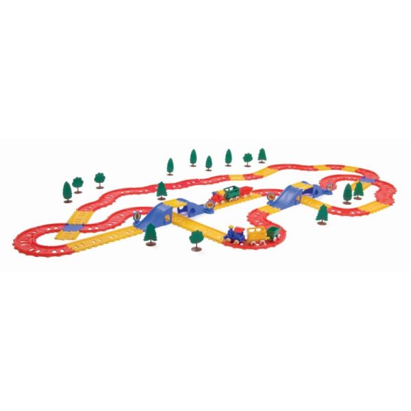 Viking Toys играчка Голяма Влакова линия, 100 елемента, 94х170см, 41073