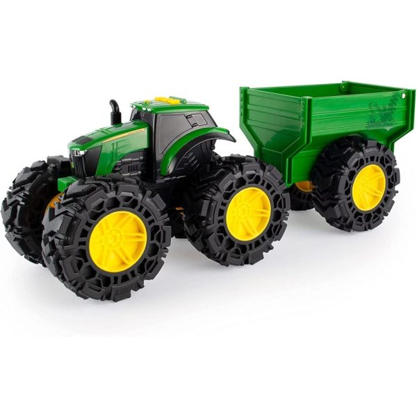 JOHN DEERE Monster Treads Трактор с Чудовищни гуми с Ремарке, 3г+, 47353