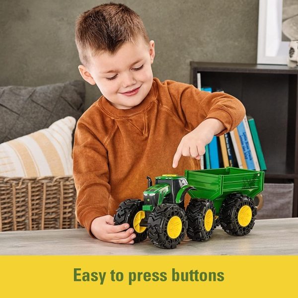 JOHN DEERE Monster Treads Трактор с Чудовищни гуми с Ремарке, 3г+, 47353 - Image 2