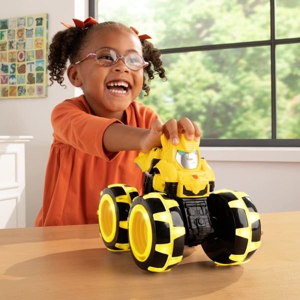 TOMY Monster Treads Transformers Bumblebee с Чудовищни светещи колела, 3г+, 47422 - Image 6