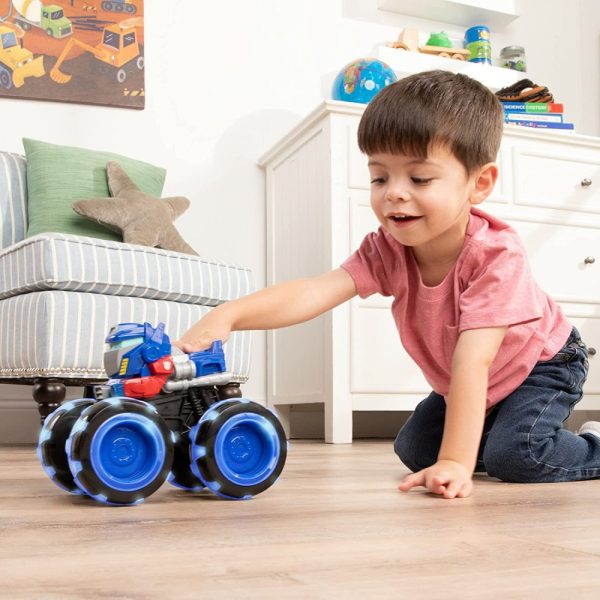 TOMY Monster Treads Transformers Optimus Prime с Чудовищни светещи колела, 3г+, 47423 - Image 5