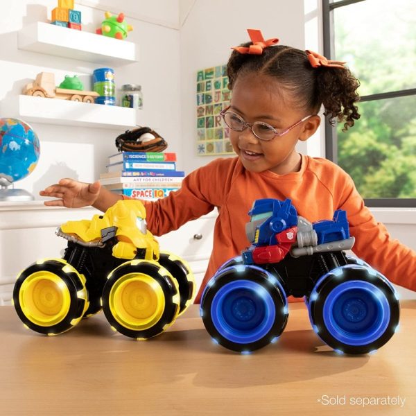 TOMY Monster Treads Transformers Optimus Prime с Чудовищни светещи колела, 3г+, 47423 - Image 3