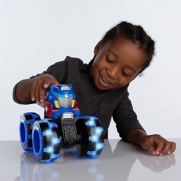 TOMY Monster Treads Transformers Optimus Prime с Чудовищни светещи колела, 3г+, 47423 - Image 2