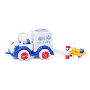 Viking Toys количка Линейка с 2 човечета и носилка, 25см, 81257