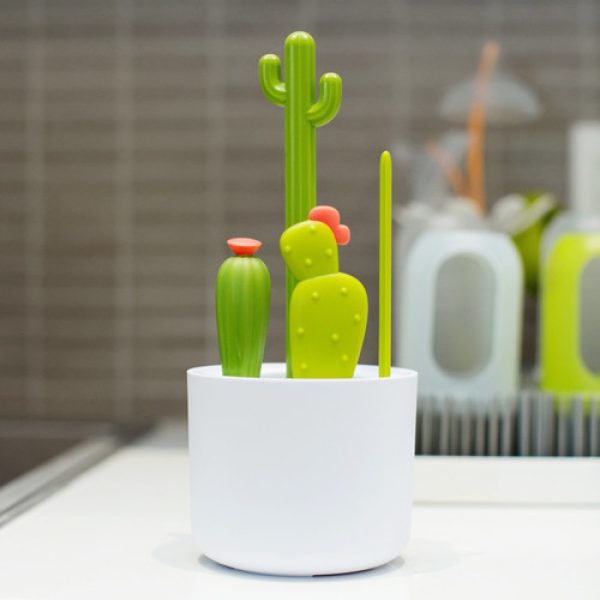 BOON Комплект четки за почистване на бутилки сламки, биберони и др. CACTI B11326 - Image 4