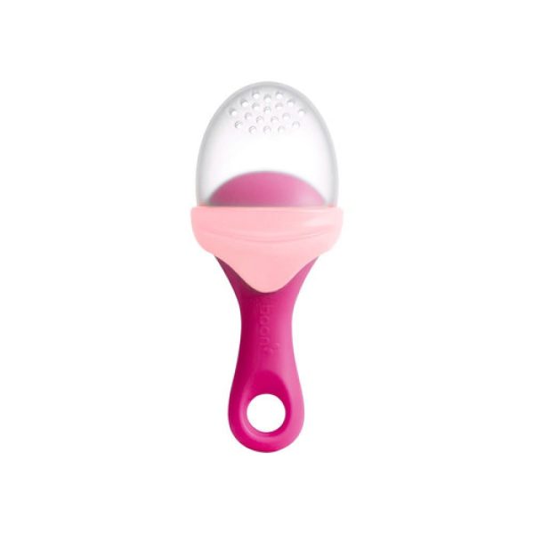 BOON Pulp силиконова дъвкалка с отвори за хранене Pink B11415