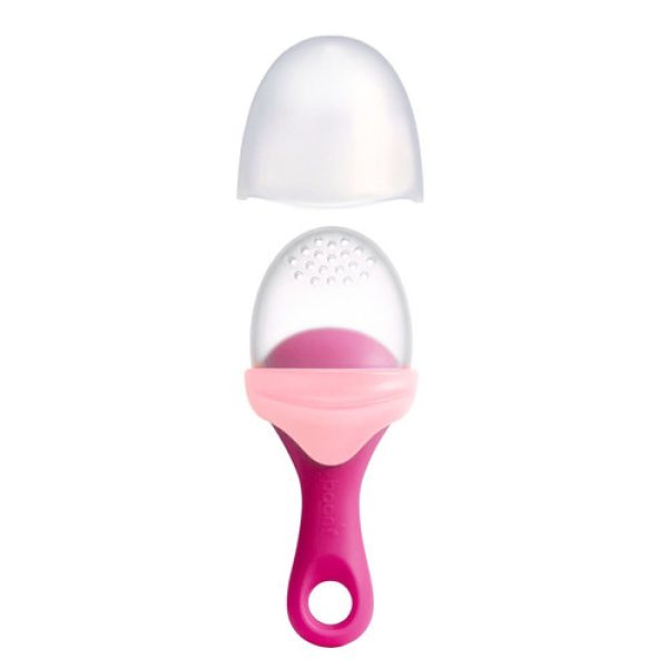 BOON Pulp силиконова дъвкалка с отвори за хранене Pink B11415 - Image 7