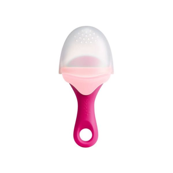 BOON Pulp силиконова дъвкалка с отвори за хранене Pink B11415 - Image 5