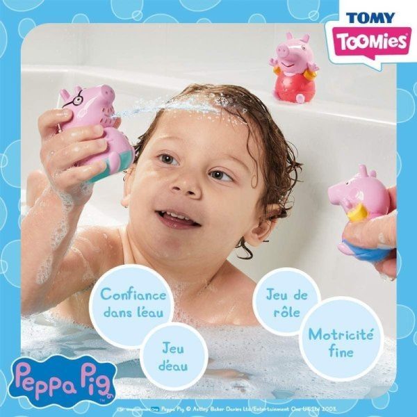 TOMY Toomies Татко прасенце, Peppa и George играчка за баня E73159 - Image 5
