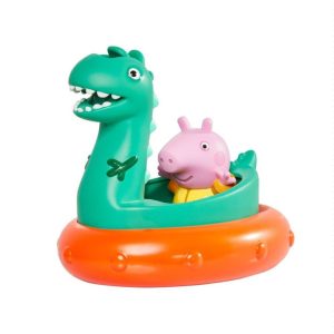 TOMY Toomies Peppa Pig Джордж с лодка Динозавър, 18м+, E73161