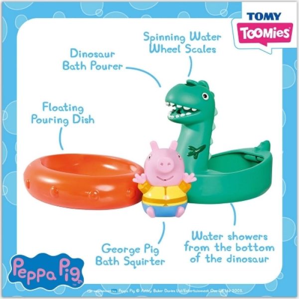 TOMY Toomies Peppa Pig Джордж с лодка Динозавър, 18м+, E73161 - Image 5
