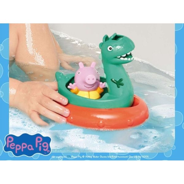 TOMY Toomies Peppa Pig Джордж с лодка Динозавър, 18м+, E73161 - Image 3