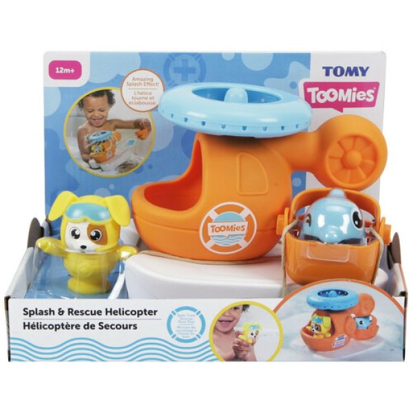 Tomy Toomies играчка за баня - Пръскащият спасителен хеликоптер, 12м+, E73305 - Image 5