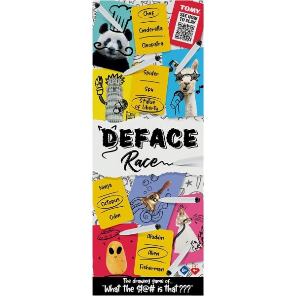 Tomy Games игра с карти Преобрази и Отгатни Deface Race, 8г+, T73419